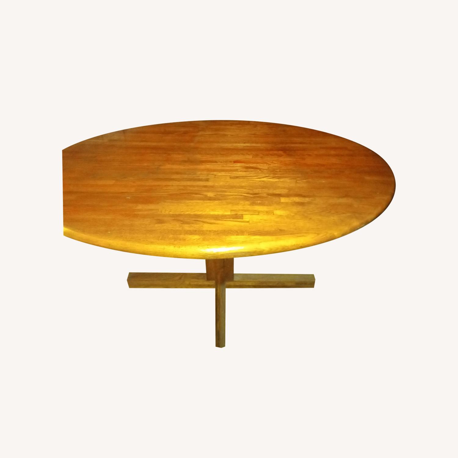 Brown Solid Wood Oval Table - image-6