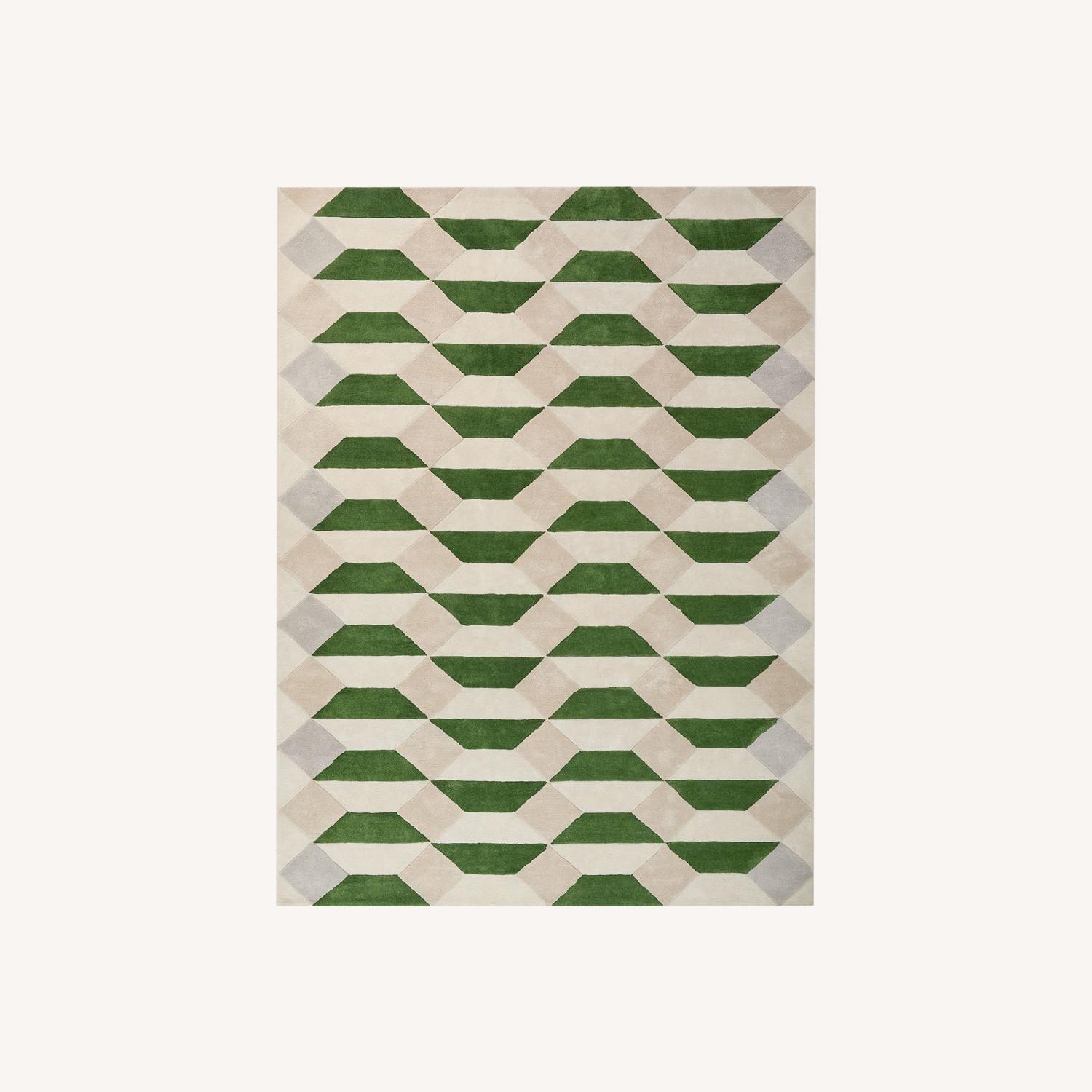 West Elm Faceted Tile Rug 5X8 - image-0