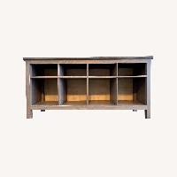 Grey Washed Wood Credenza/Bookcase