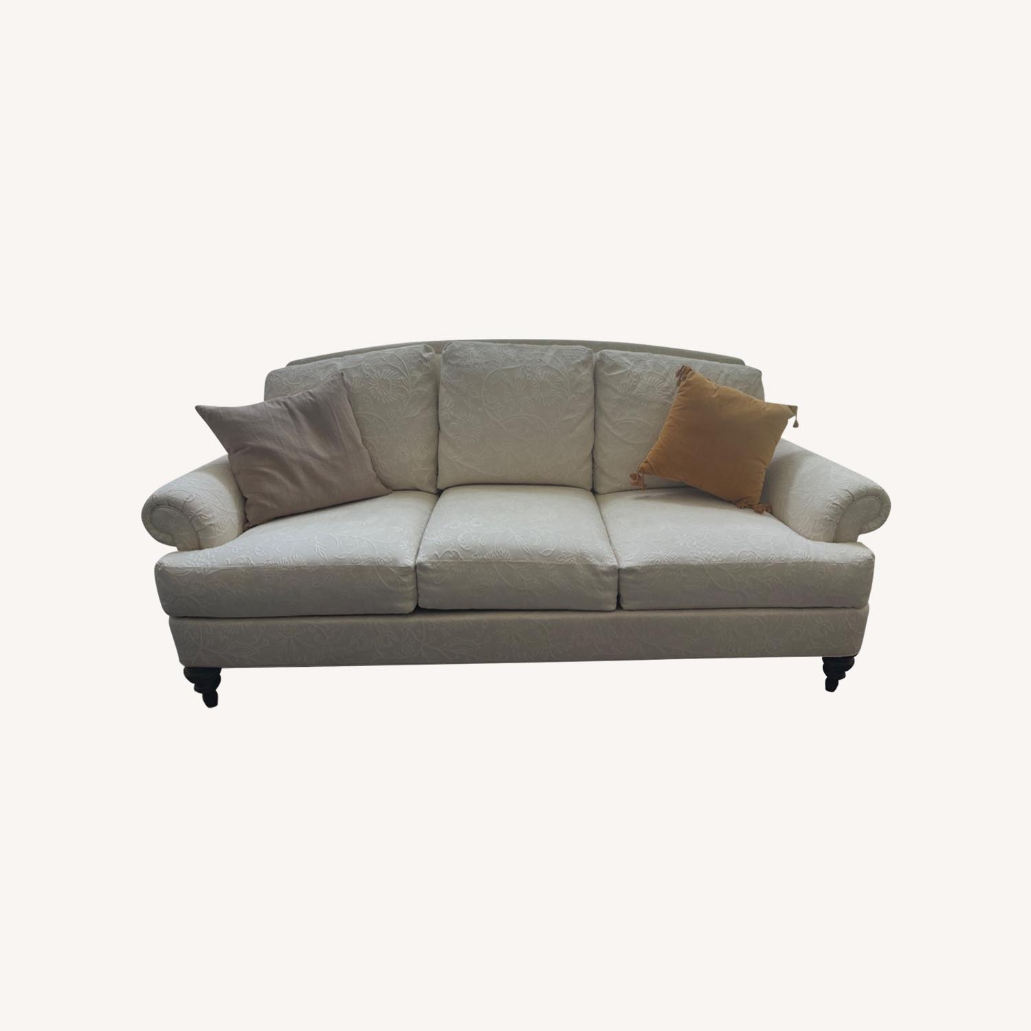 Ethan Allen White Sofa - image-0