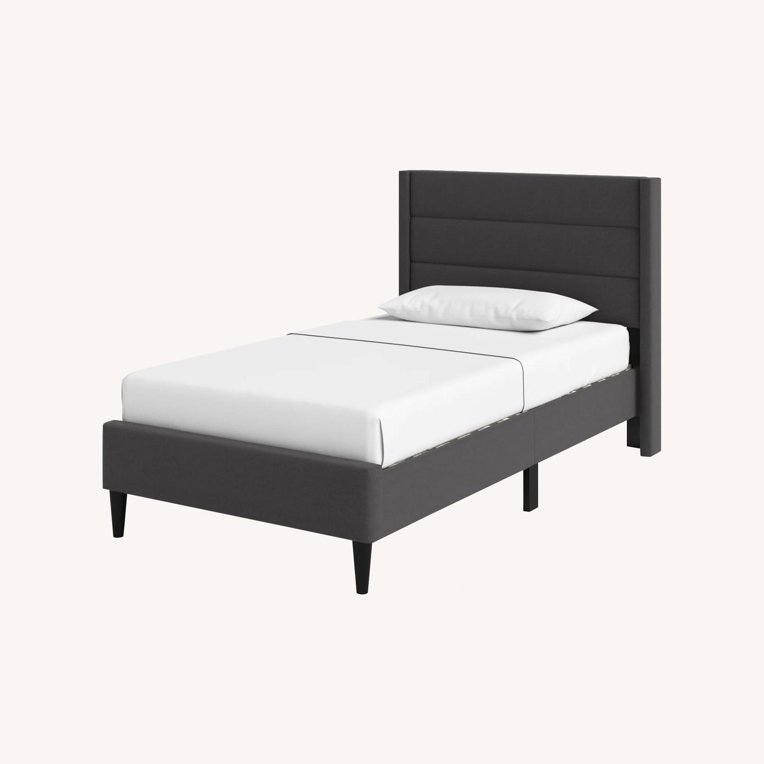 Wayfair Scarlett Upholstered Wingback Twin Bed - image-0