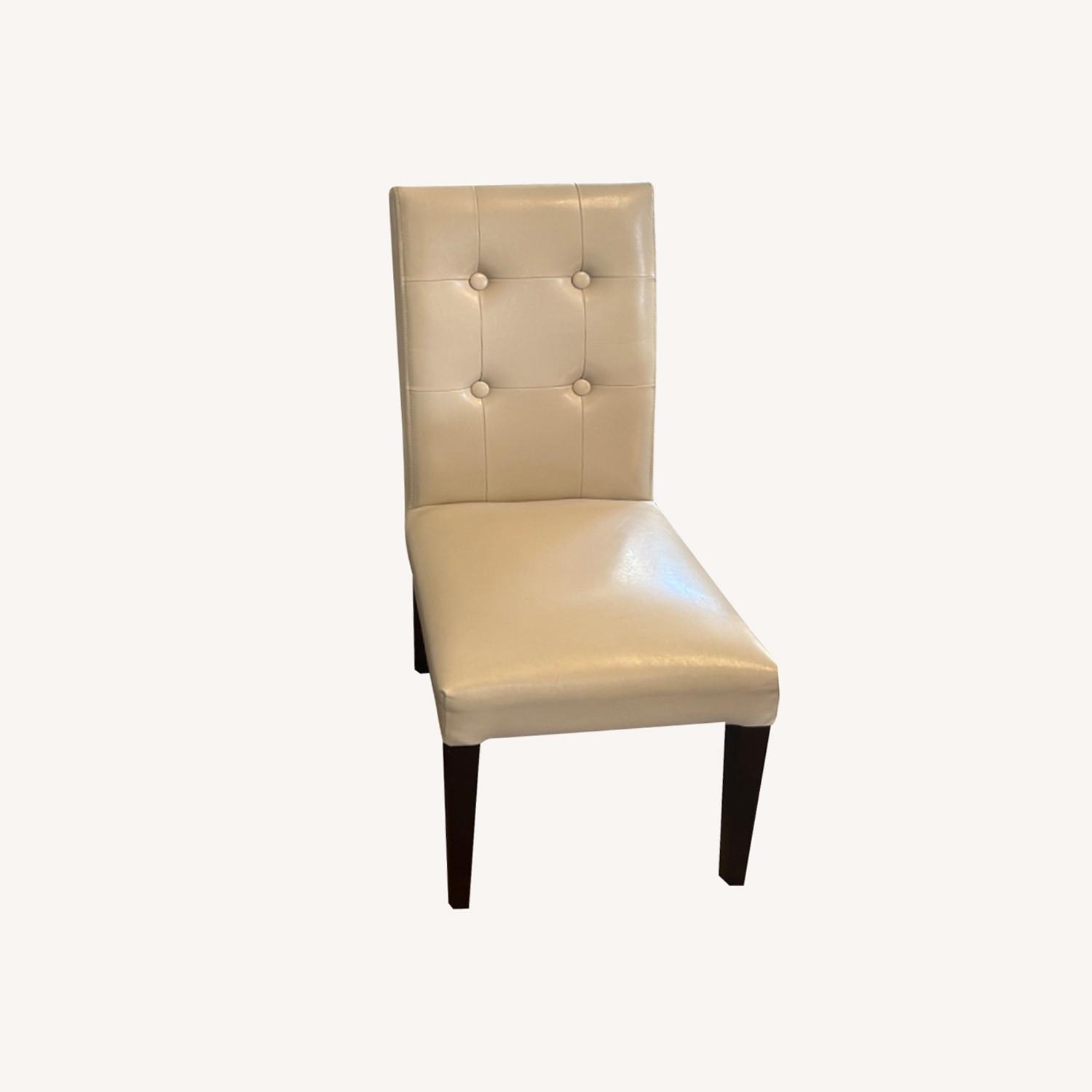 Pier 1 Imports Bonded Leather Dining Chairs - image-7