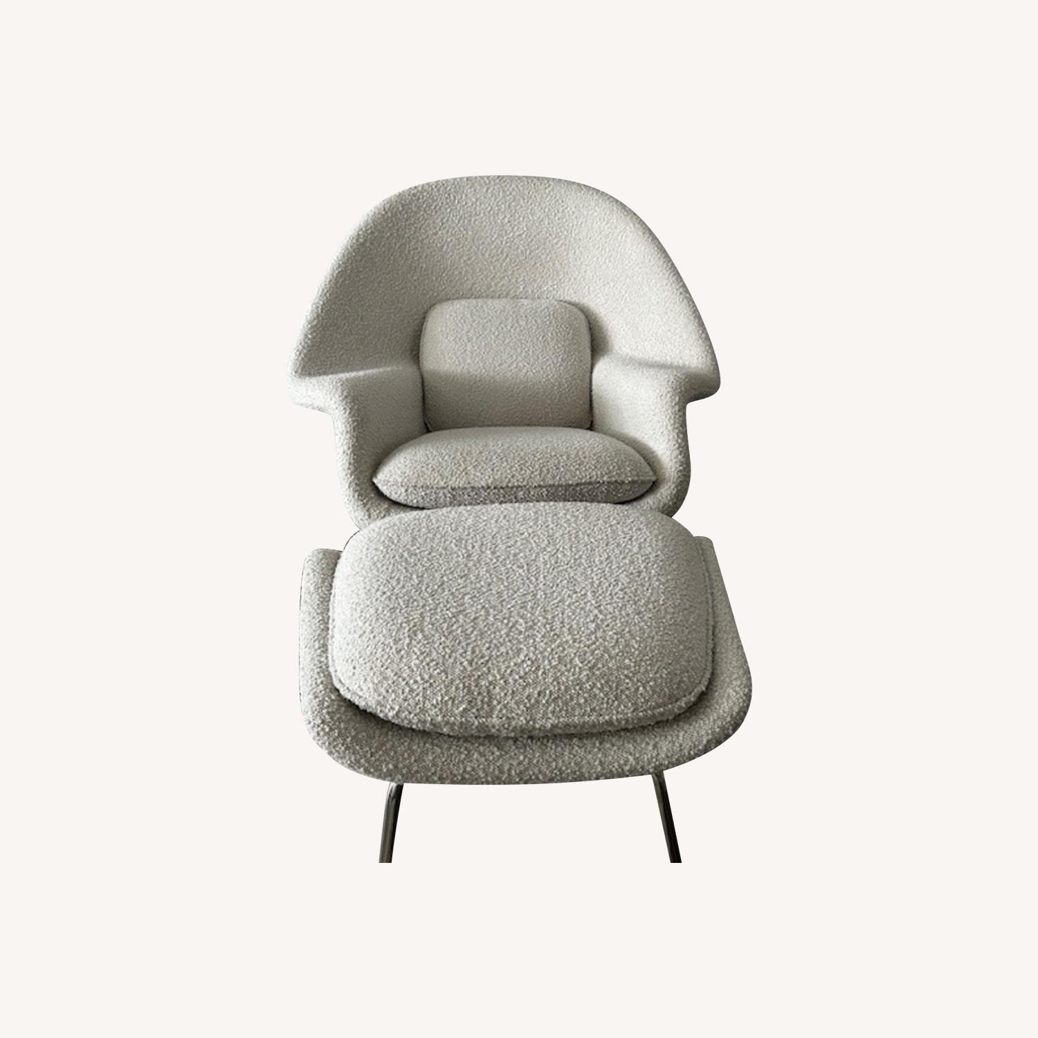 Rove Concepts Womb Chair and Ottoman - White - image-0