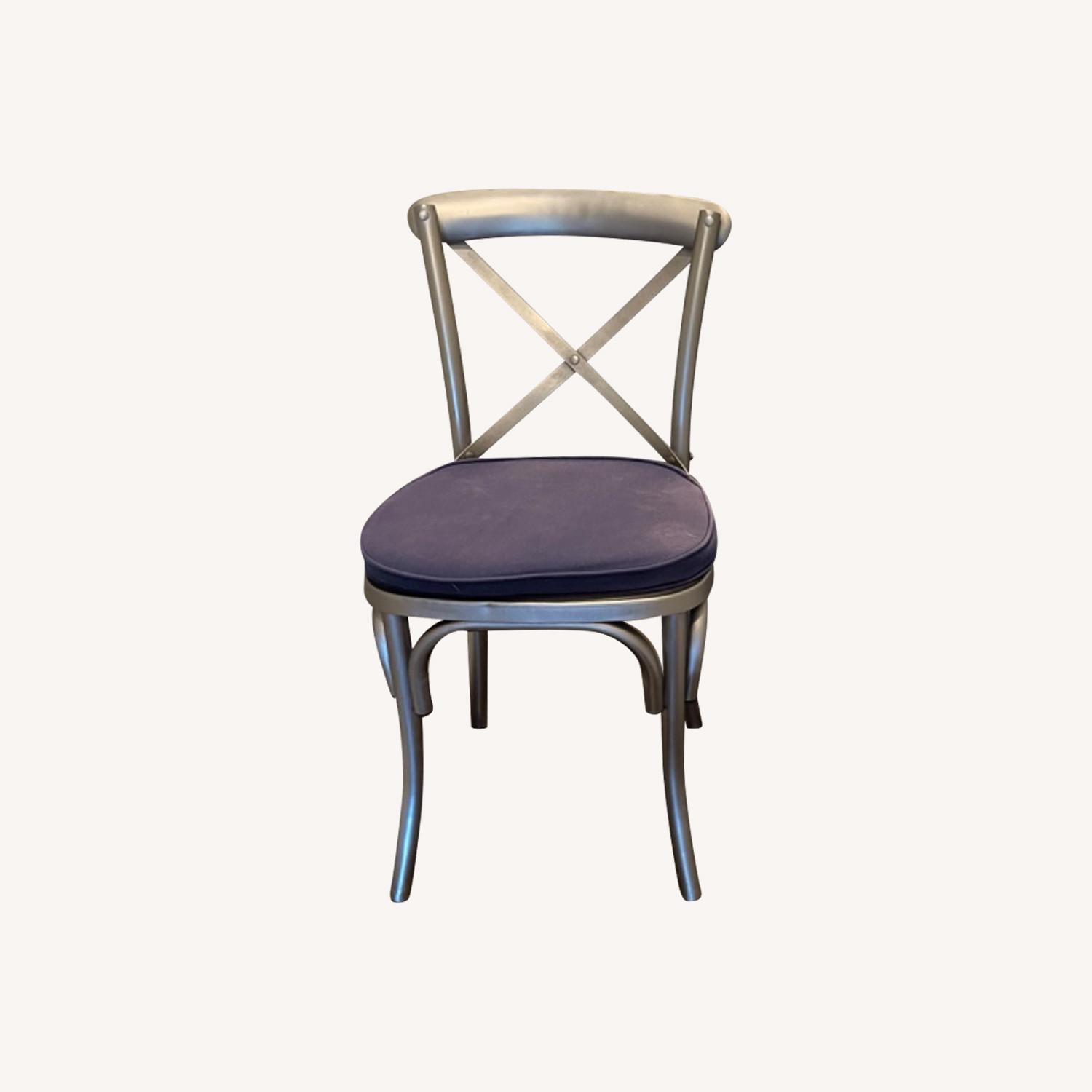 Ballard Metal Chairs (set of 2) with Cushions - image-0