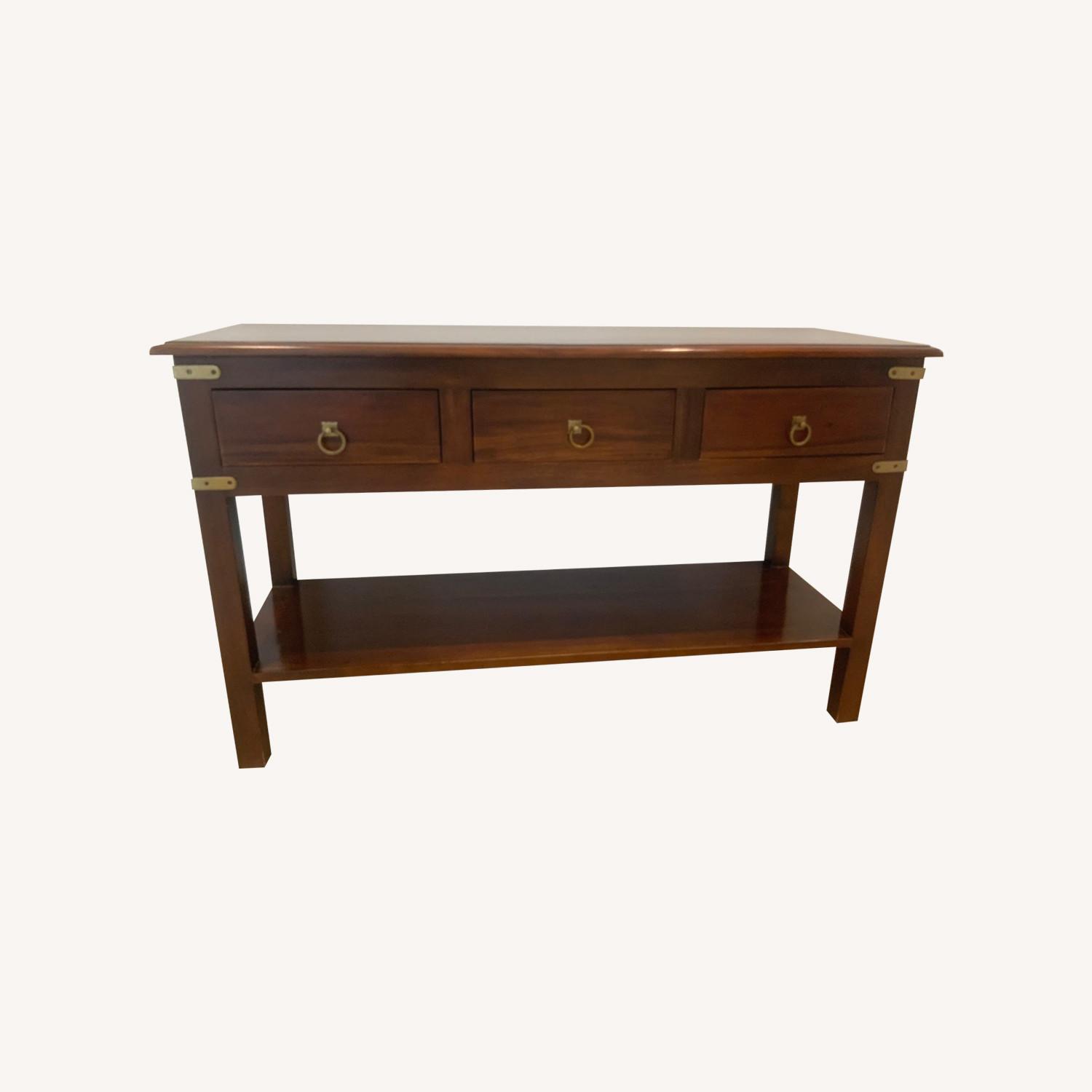 Pottery Barn Cherry Wood Entry Table - image-0