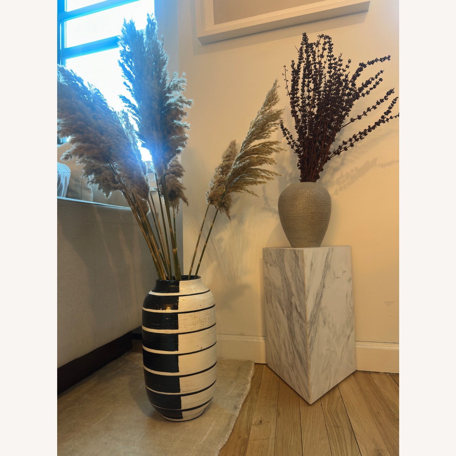 CB2 Marble Tri Table Plinth - image-5