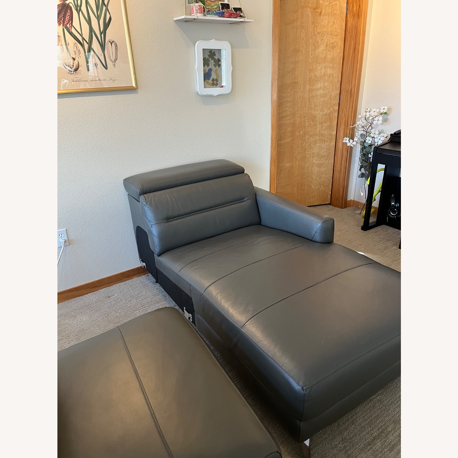 Dania Leather Right Facing Sectional  - image-5