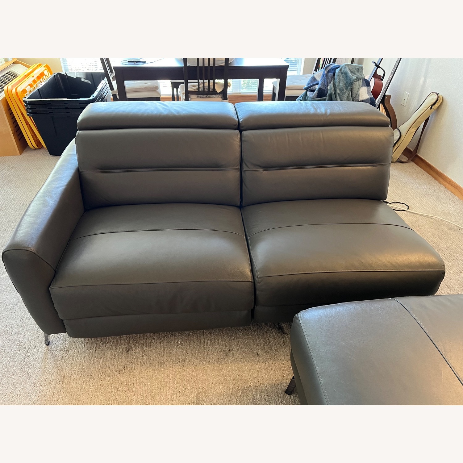 Dania Leather Right Facing Sectional  - image-3