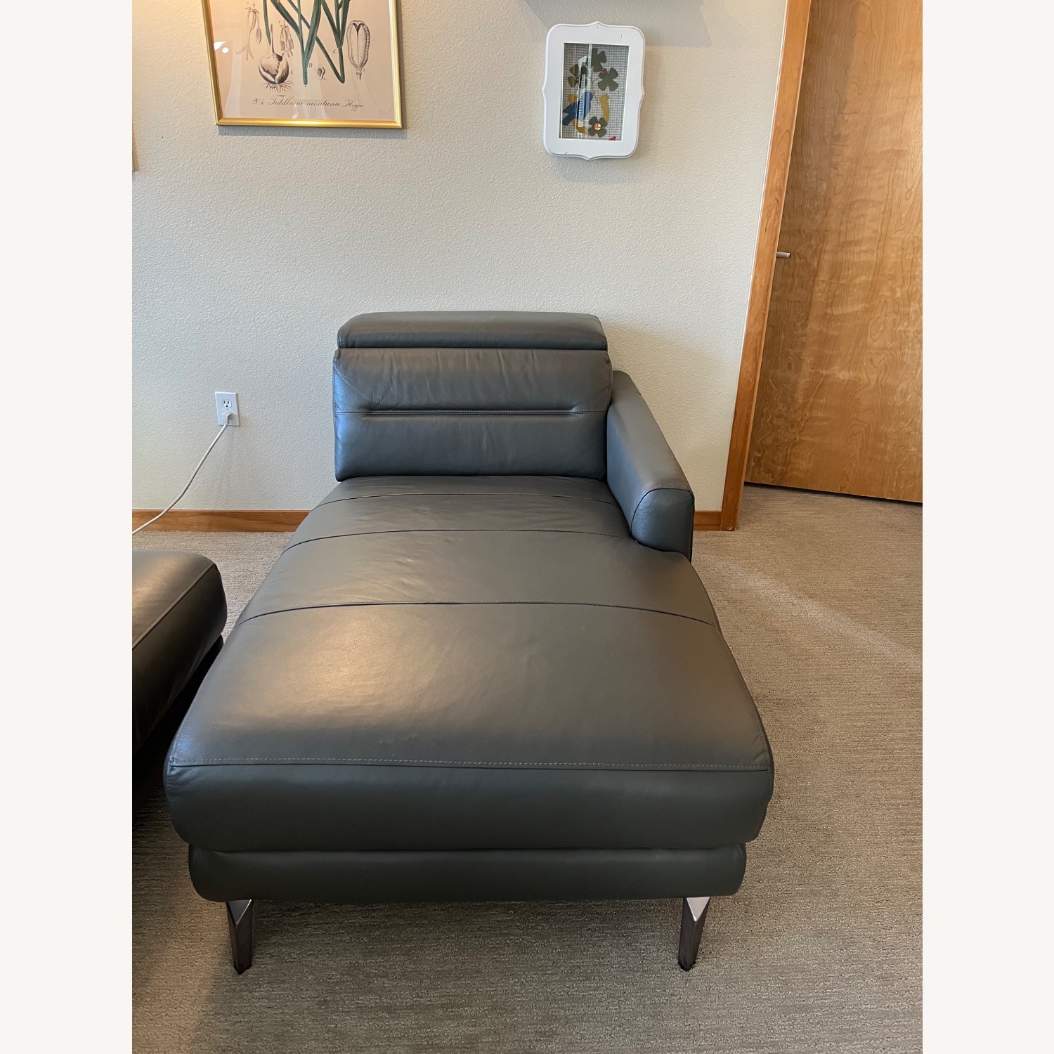 Dania Leather Right Facing Sectional  - image-6