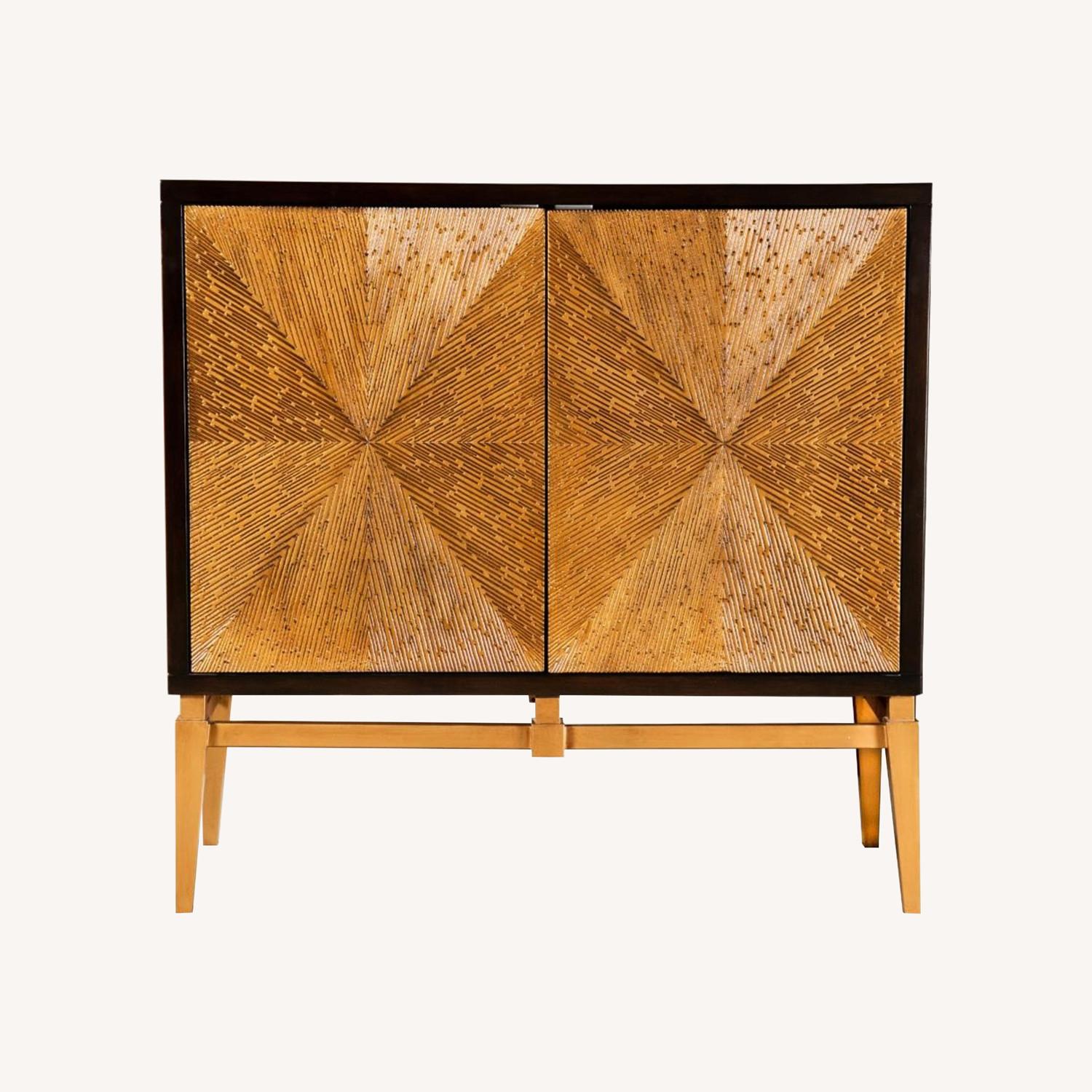 2-Tone Accent Cabinet W Sunburst Textured Pattern - image-11