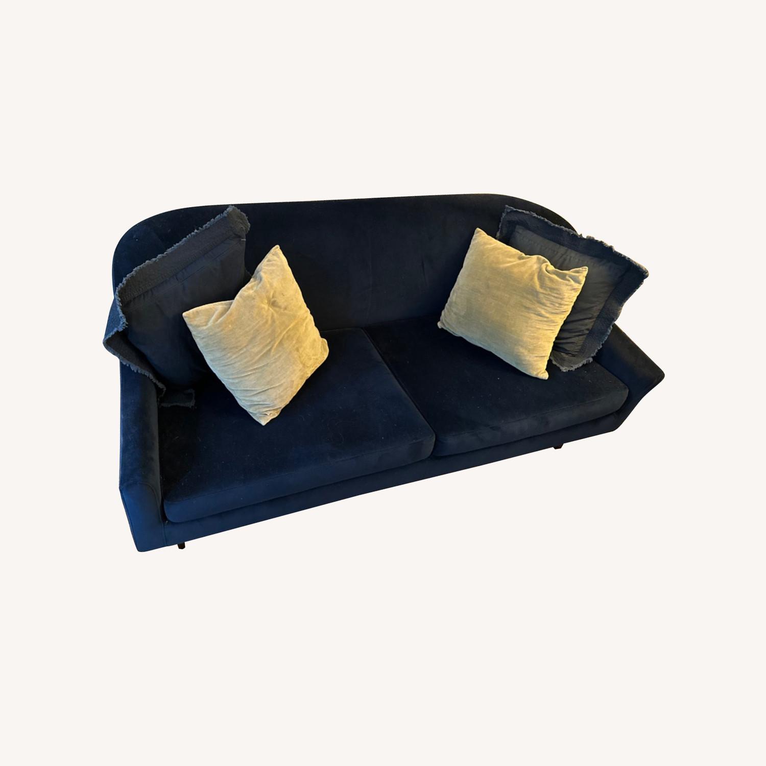 Velvet Loveseat Couch - image-0