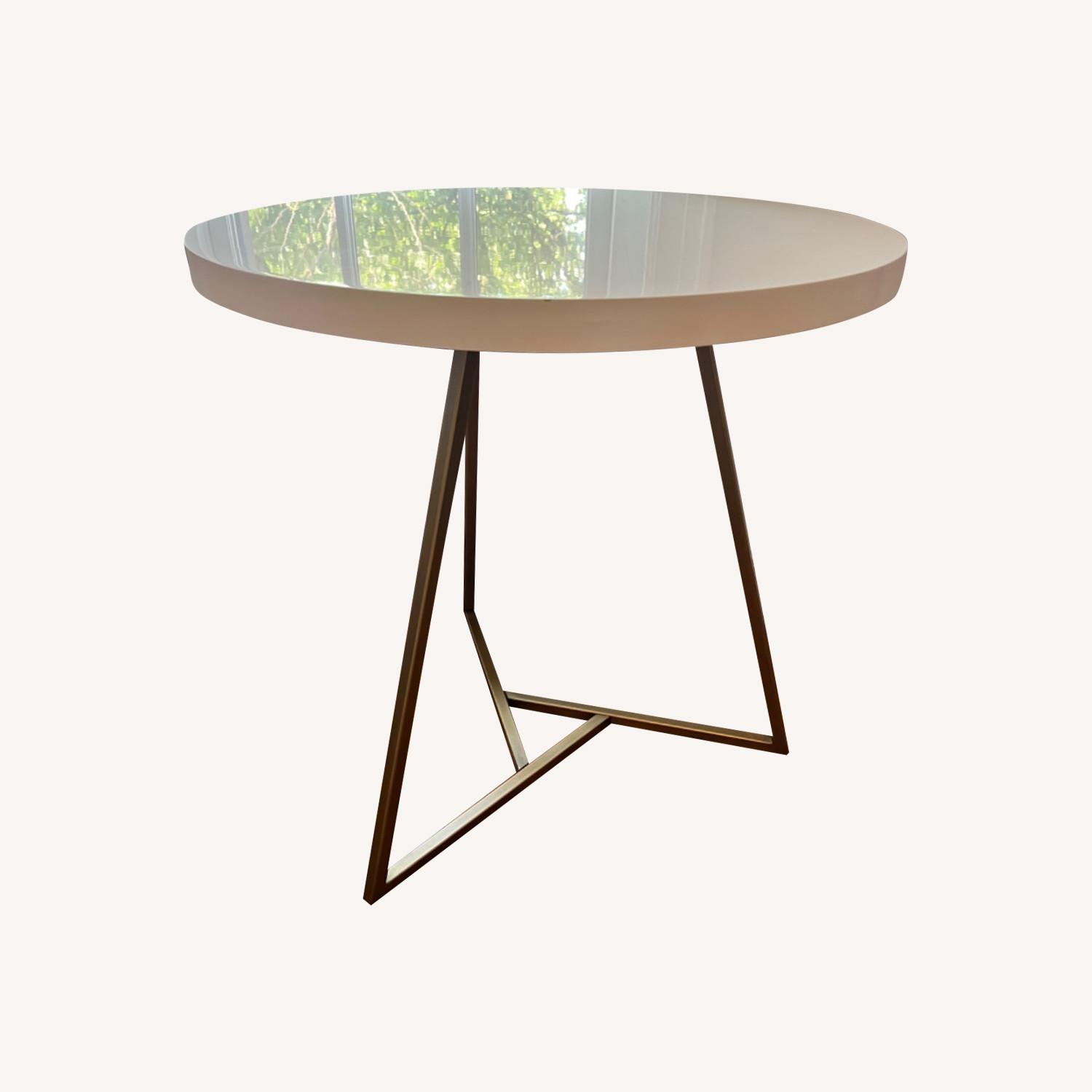 West Elm Lacquer Top Cafe Table - image-0