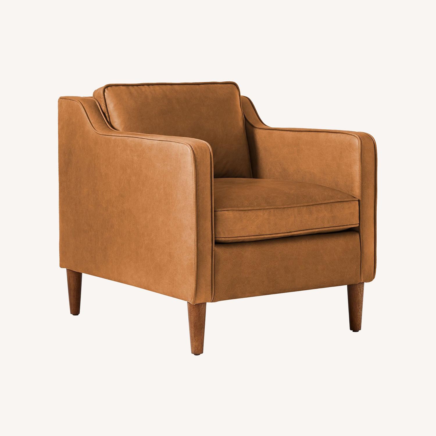 West Elm Hamilton Leather Chair - image-0
