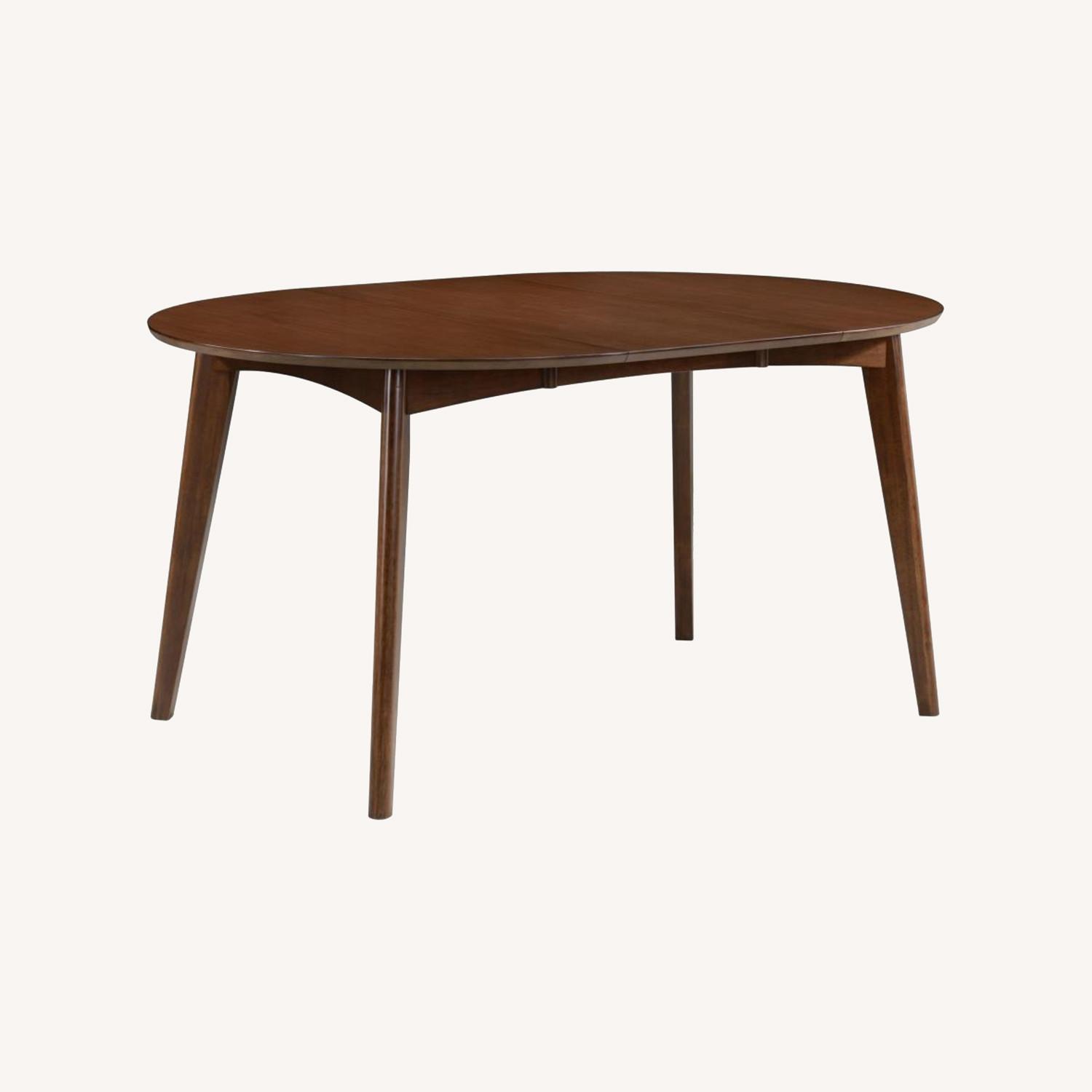 Dining Table In Dark Walnut W Extension Leaf - AptDeco