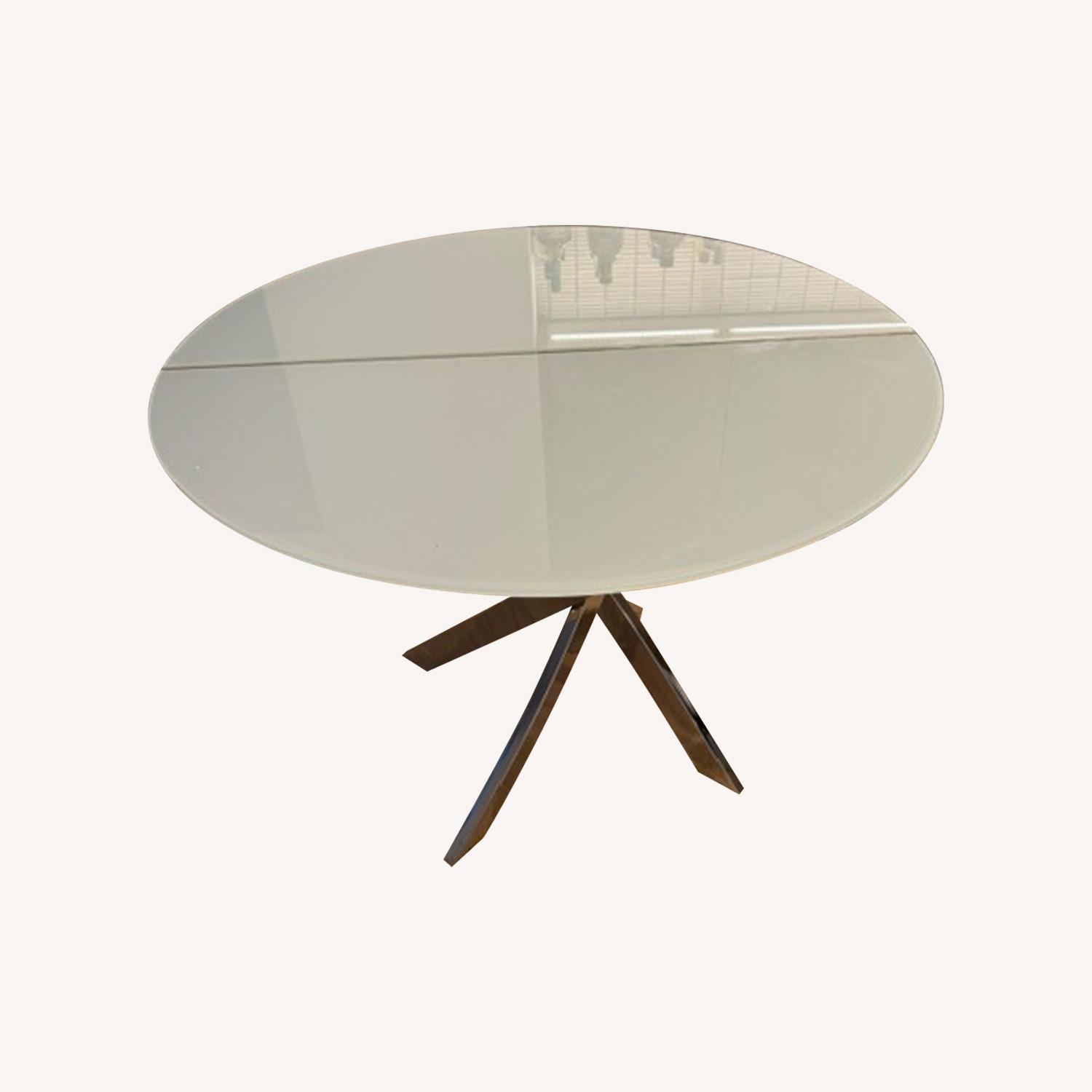 Modern Dining Room Table W Extension & Metal Legs - image-4