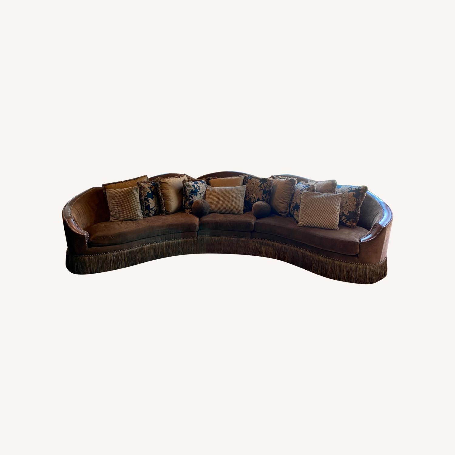 Living Spaces Sectional Couch - image-0