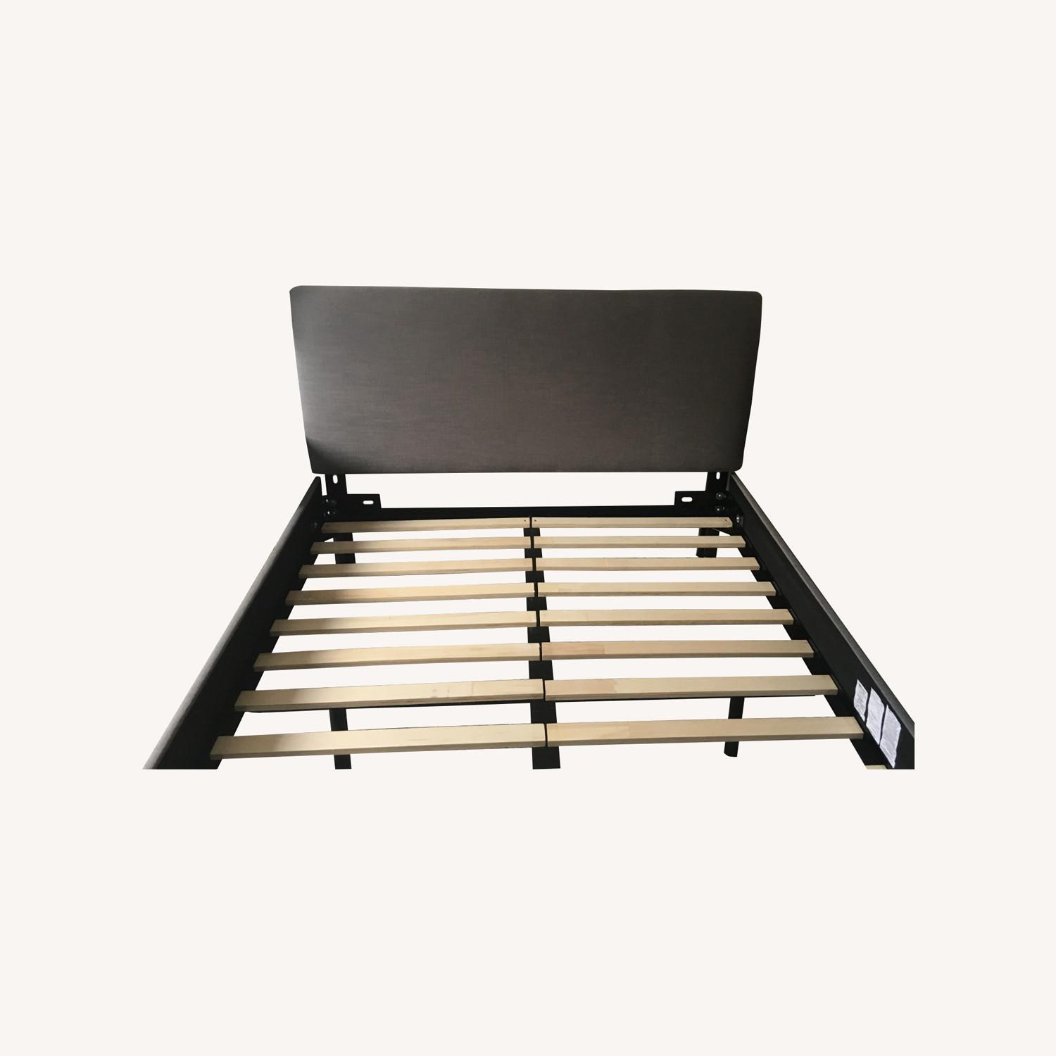 One King's Lane Grey Headboard & Bed Frame - image-0