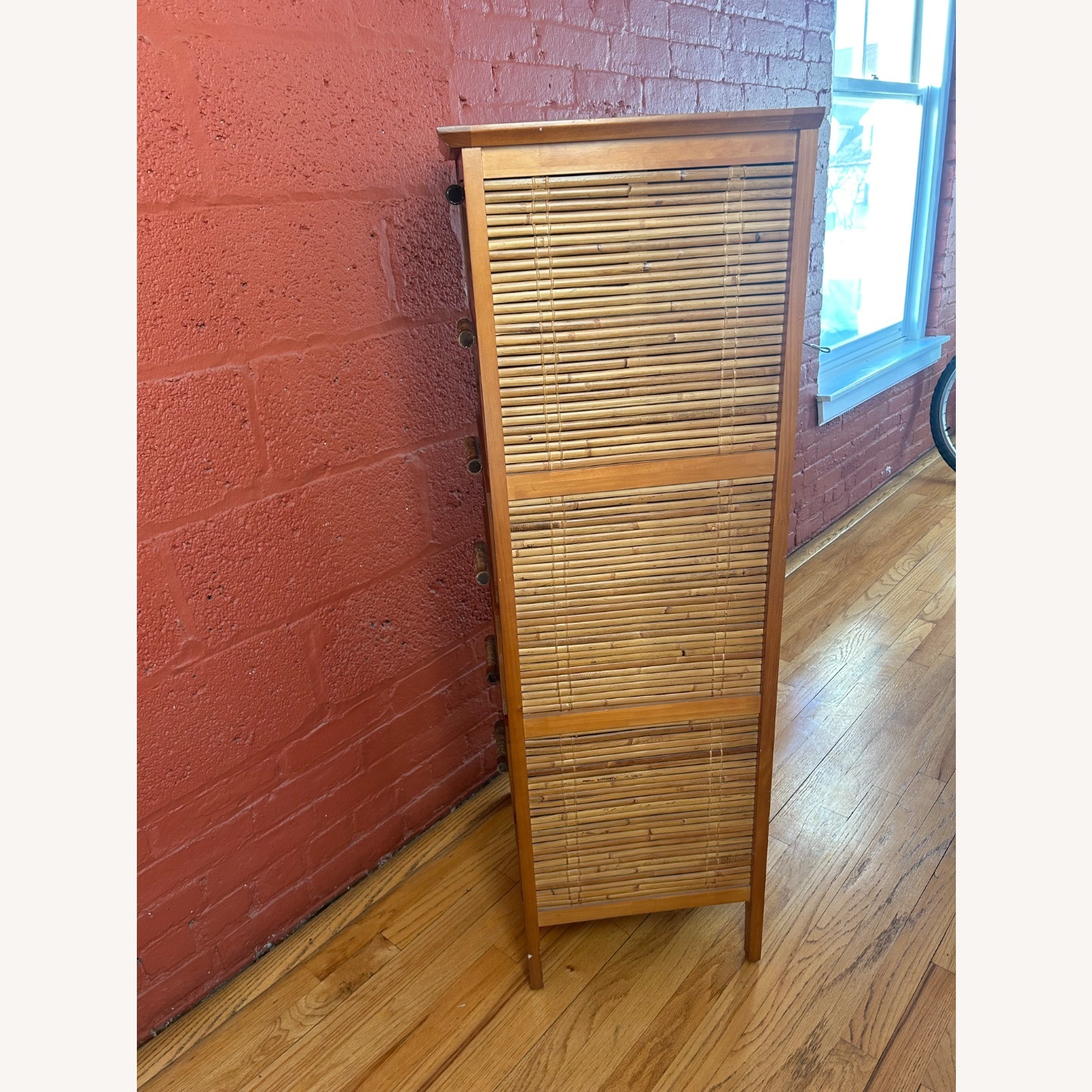 Pier 1 Imports Bamboo Wood Chest of Drawers - image-3