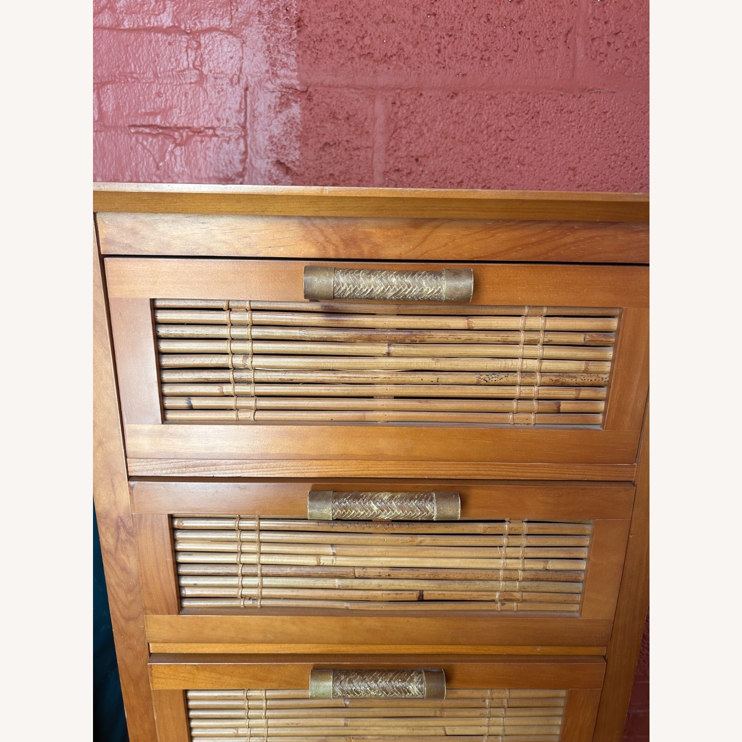 Pier 1 Imports Bamboo Wood Chest of Drawers - image-6