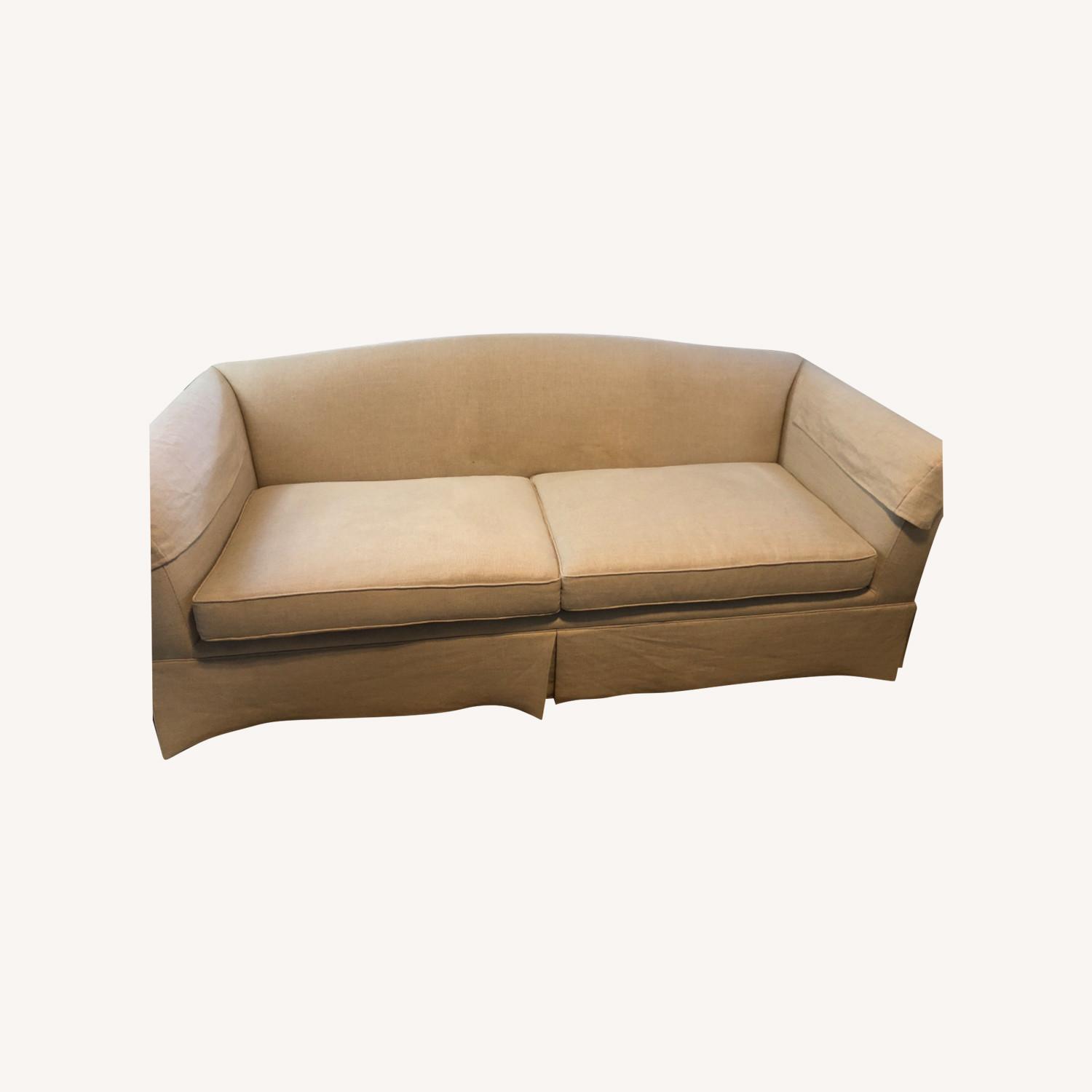Beige Linen Couch - image-0