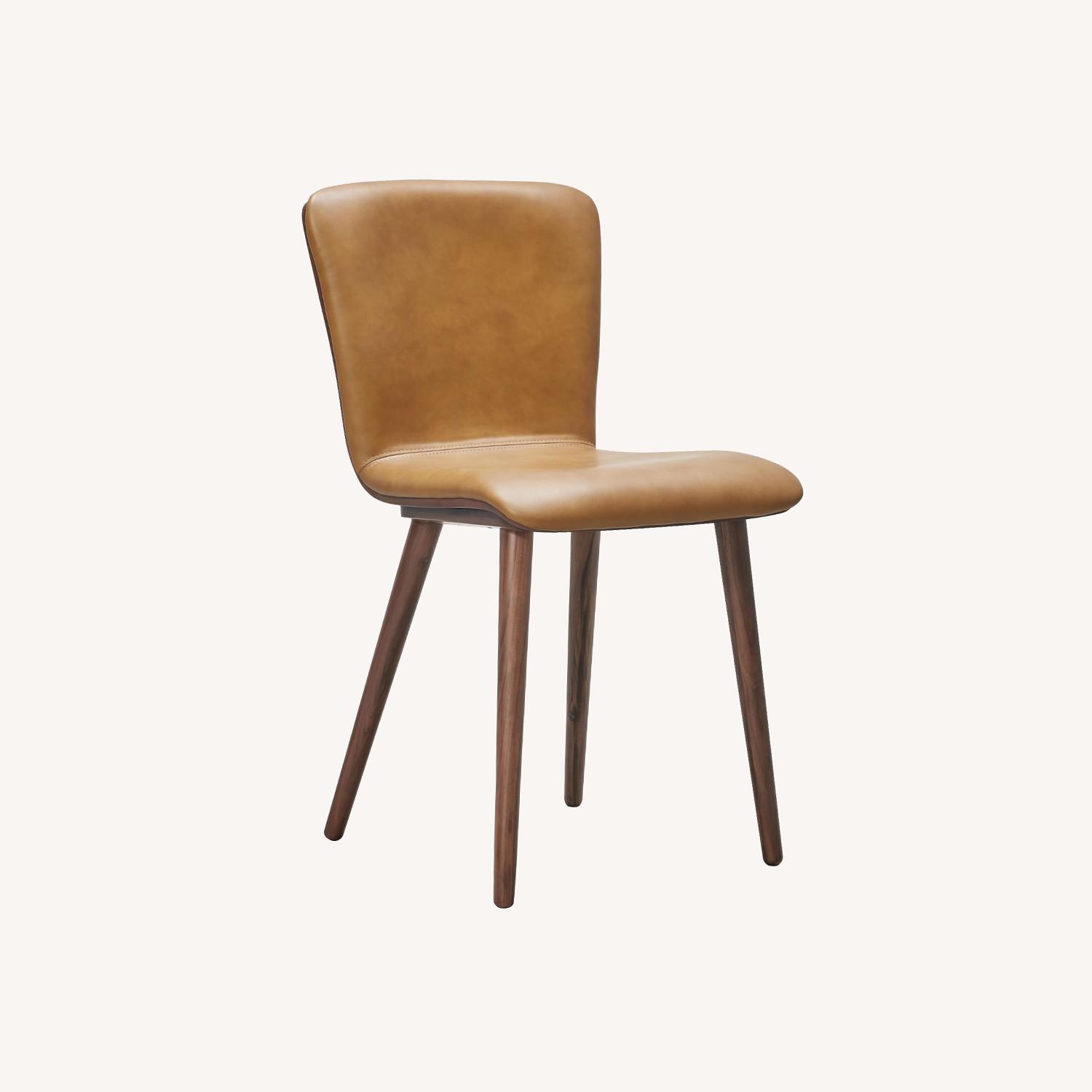 West Elm Boulder Leather Dining Chair (Set of 2) - image-0