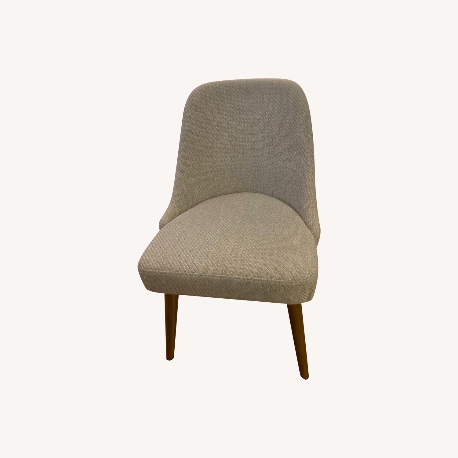 West Elm Mid-Century Upholstered Dining Chair - Wood Legs - image-0
