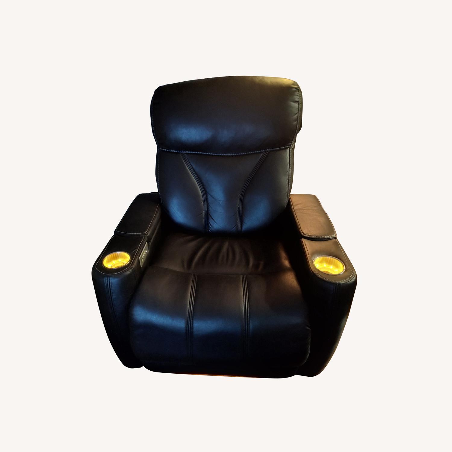 Ashley Furniture Leather Recliner Chair Bluetooth Music - image-0