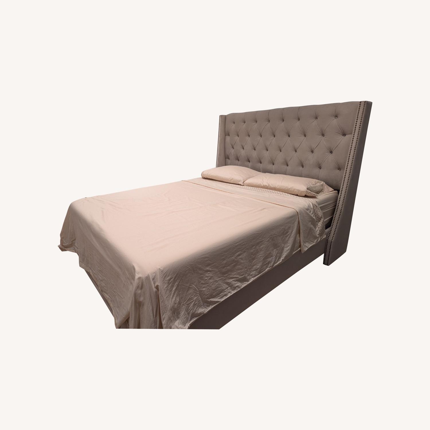 Elegant Queen Upholstered Bed Frame - image-0