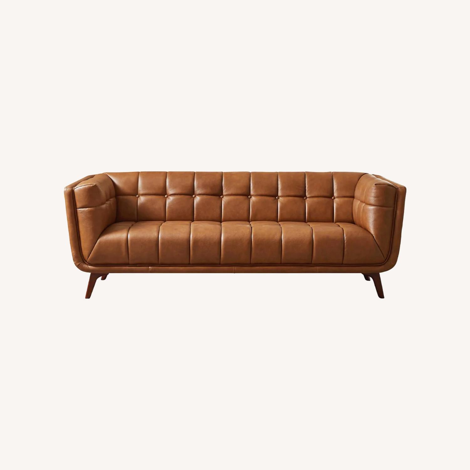 Kano Cognac Leather Large Sofa - image-0