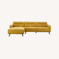 Baltic L Shaped Left Sectional Sofa Yellow Linen