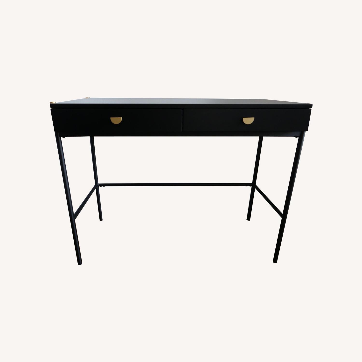 La Redoute Black Desk with Gold Accents - image-0