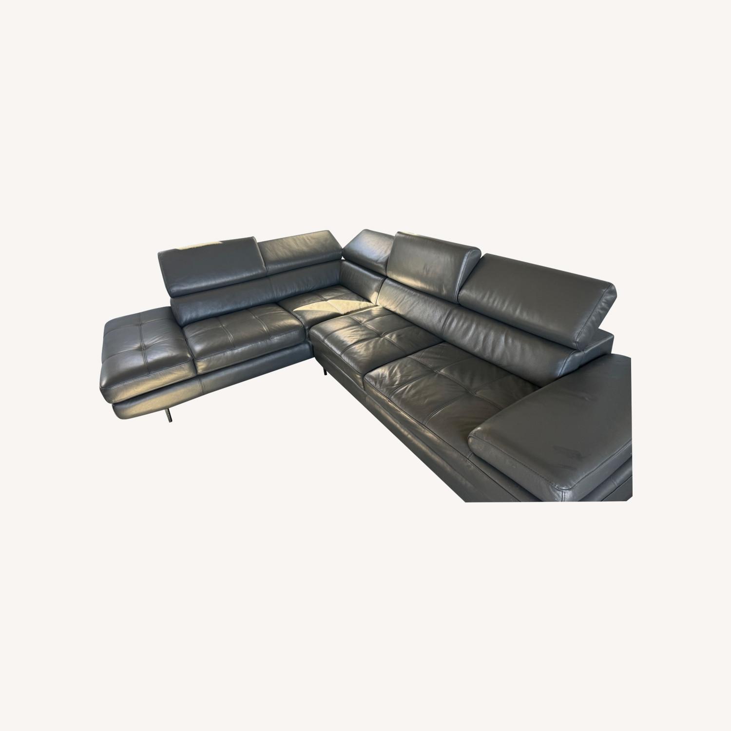 Modern Charcoal Gray Sectional - image-0