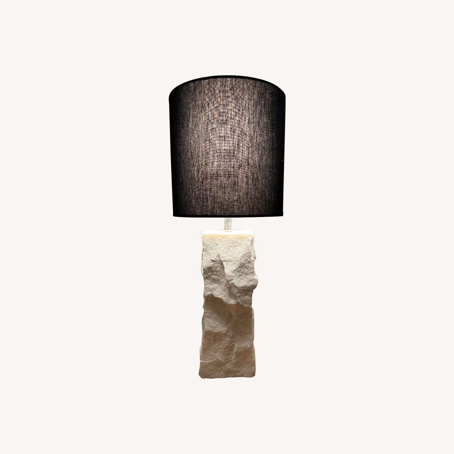 CB2 Raw Marble Table Lamp - image-0