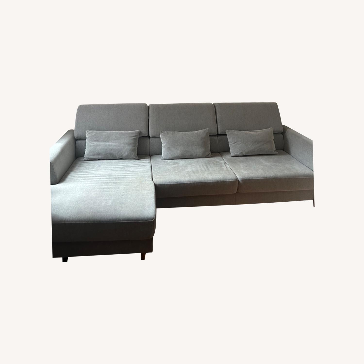 IKEA Gray Sofa Chaise Lounge - image-0
