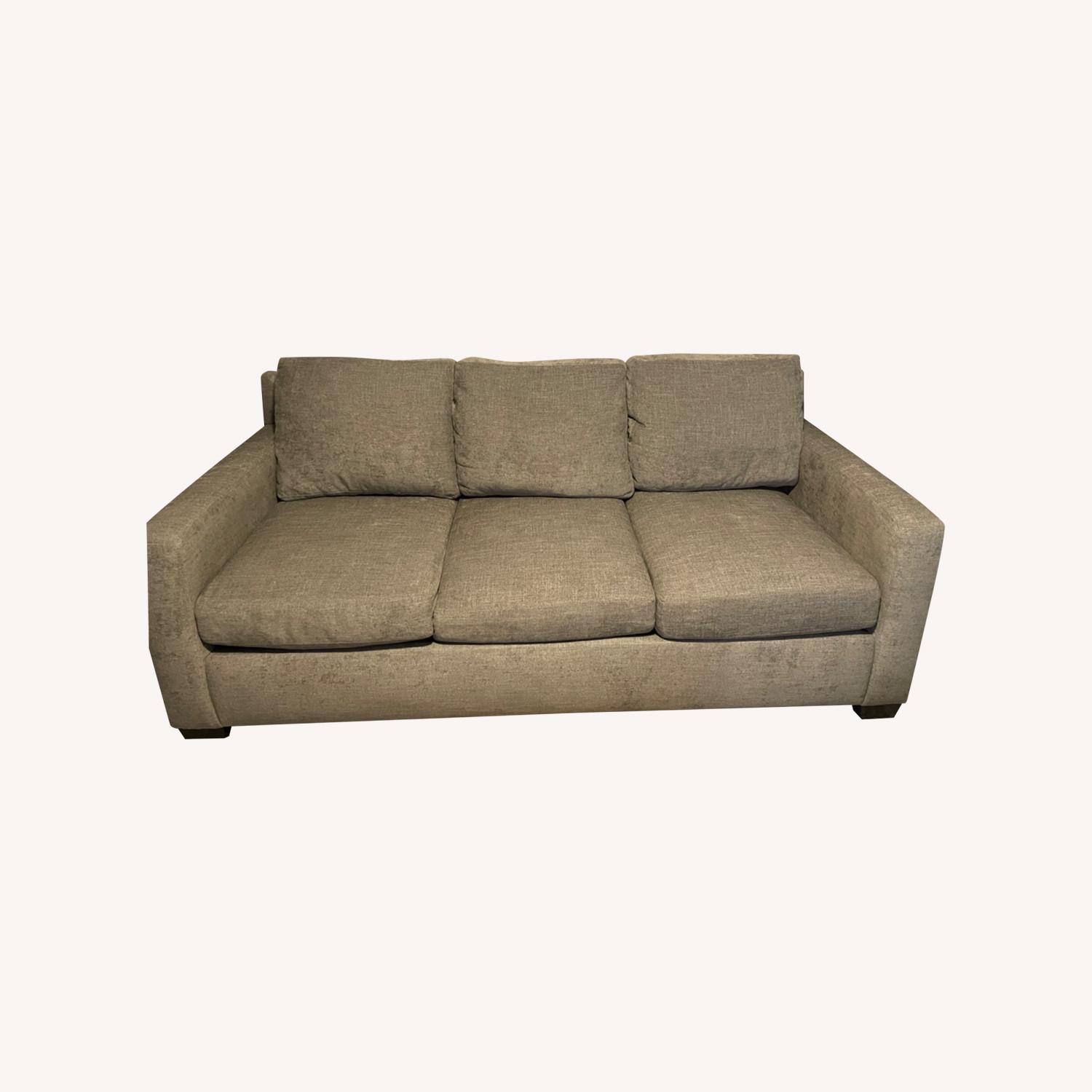 Pottery Barn York Heathered Tweed Graphite Sofa - image-0