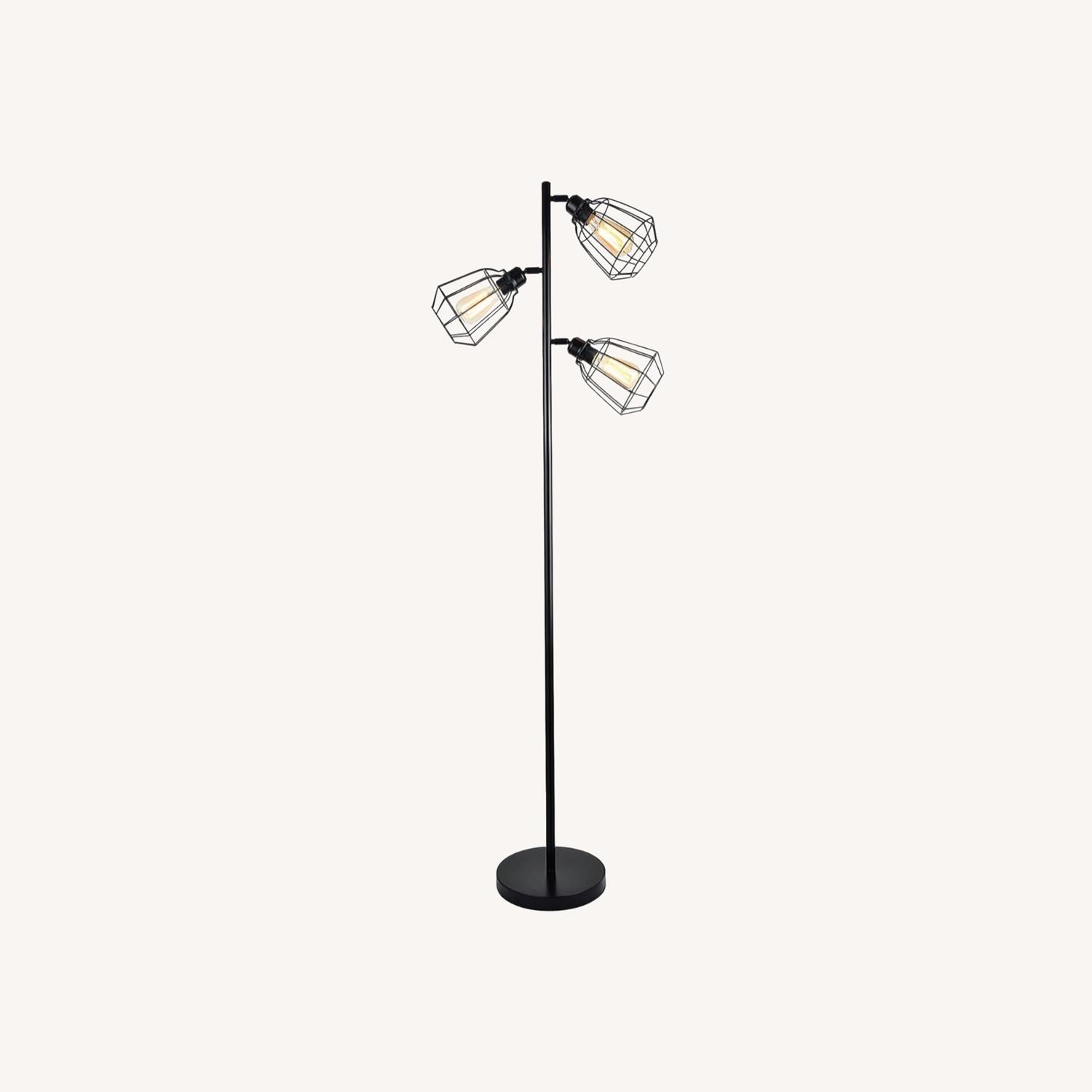 Black Metal Floor Lamp - image-0