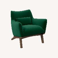 Casper Dark Green Velvet Lounge Chair