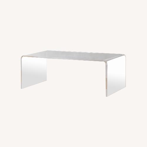 Used CB2 Peekaboo Acrylic Tall Coffee Table for sale on AptDeco
