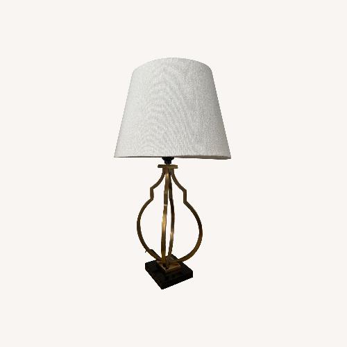 Used Brass Table Lamp with Shade for sale on AptDeco