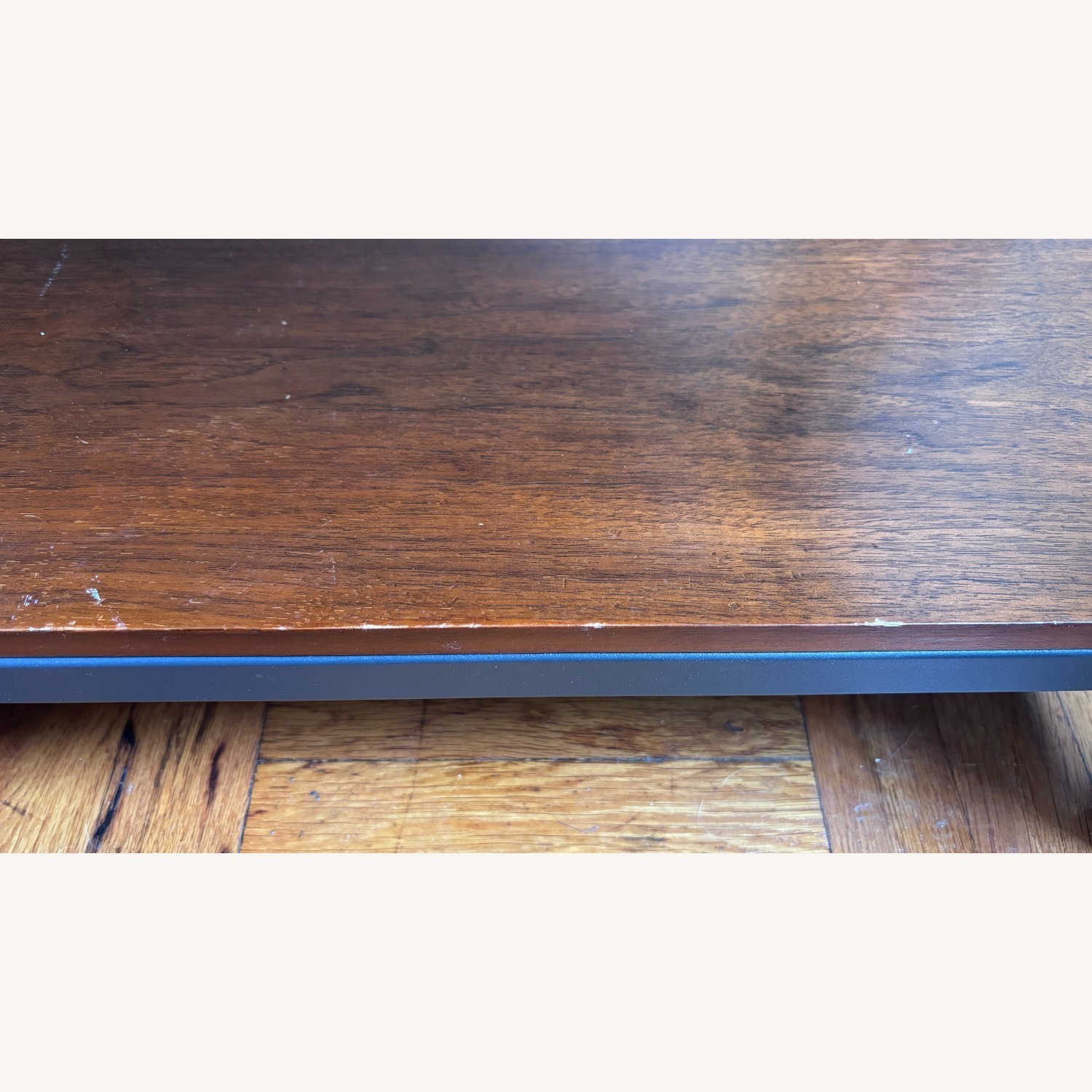 Crate & Barrel Pilsen Graphite Bookcase with Walnut Shelves - image-5