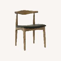 Juliet Dining Chair Black Vegan Leather Set of 2