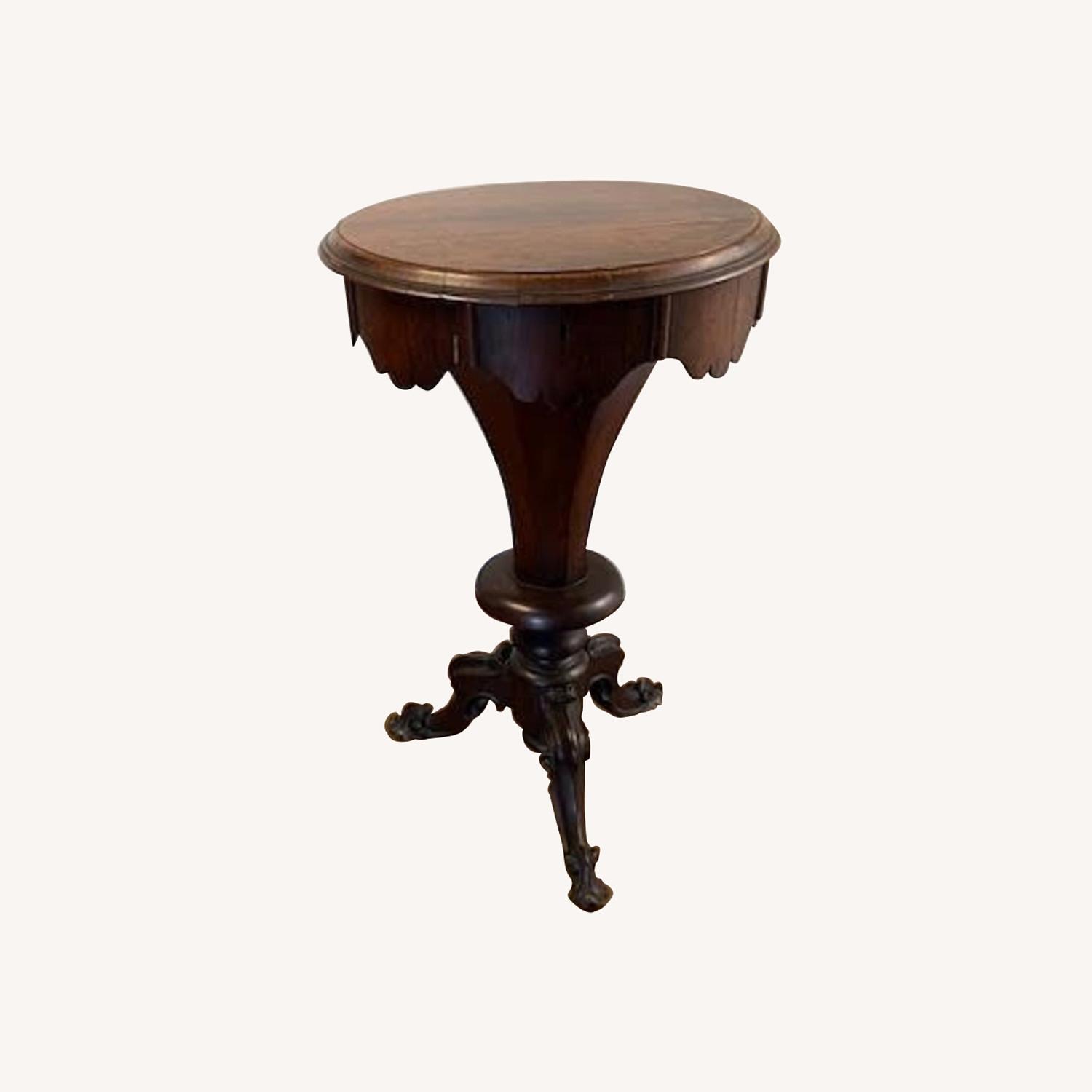 19th Century Antique Trumpet Sewing Table - image-0