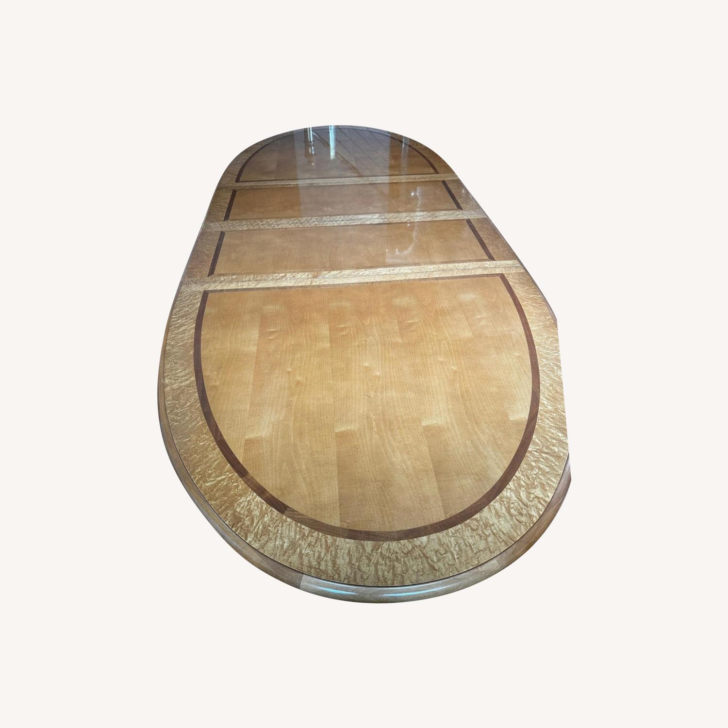 Stanley Oval Pedestal Dining Extendable Table - image-0