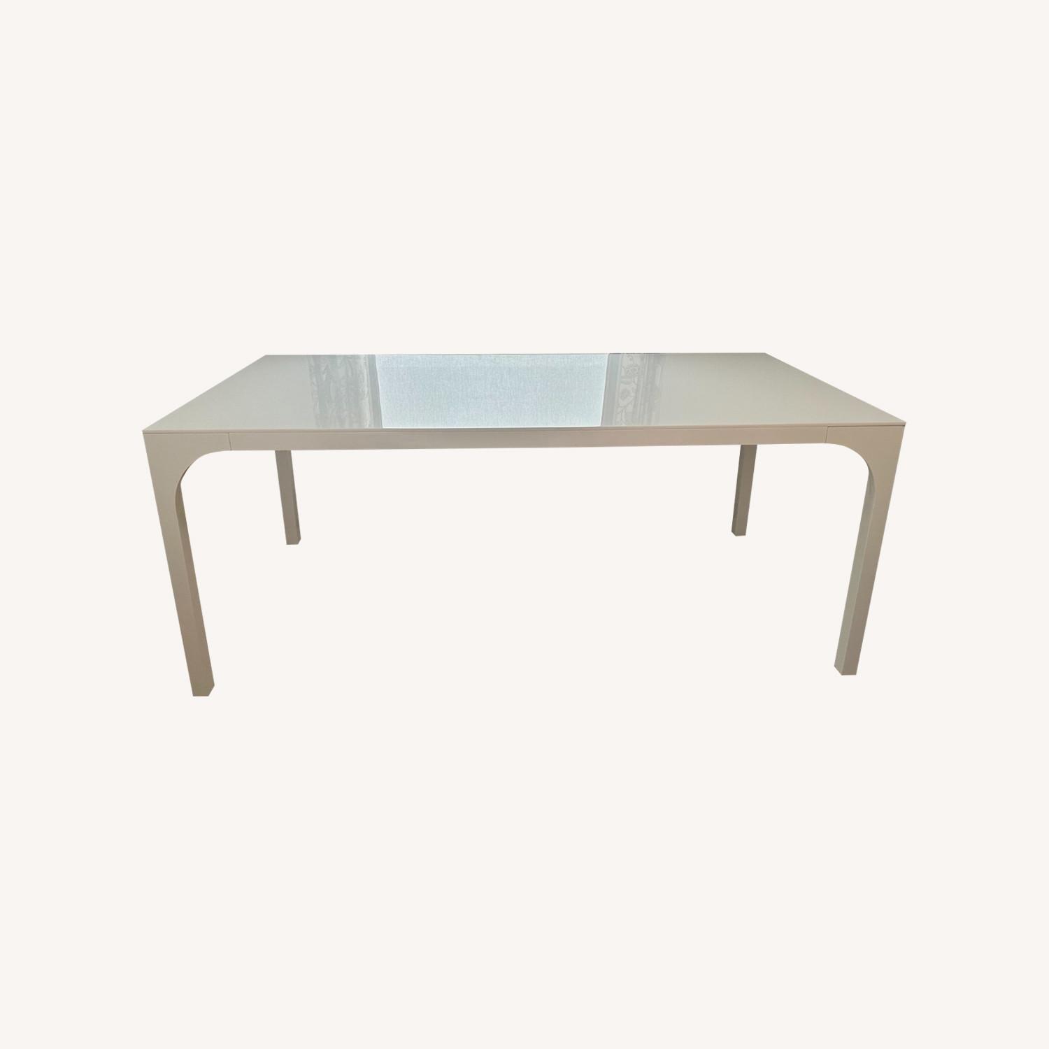 Aqua Virgo 72" Rectangular White Dining Table - image-0