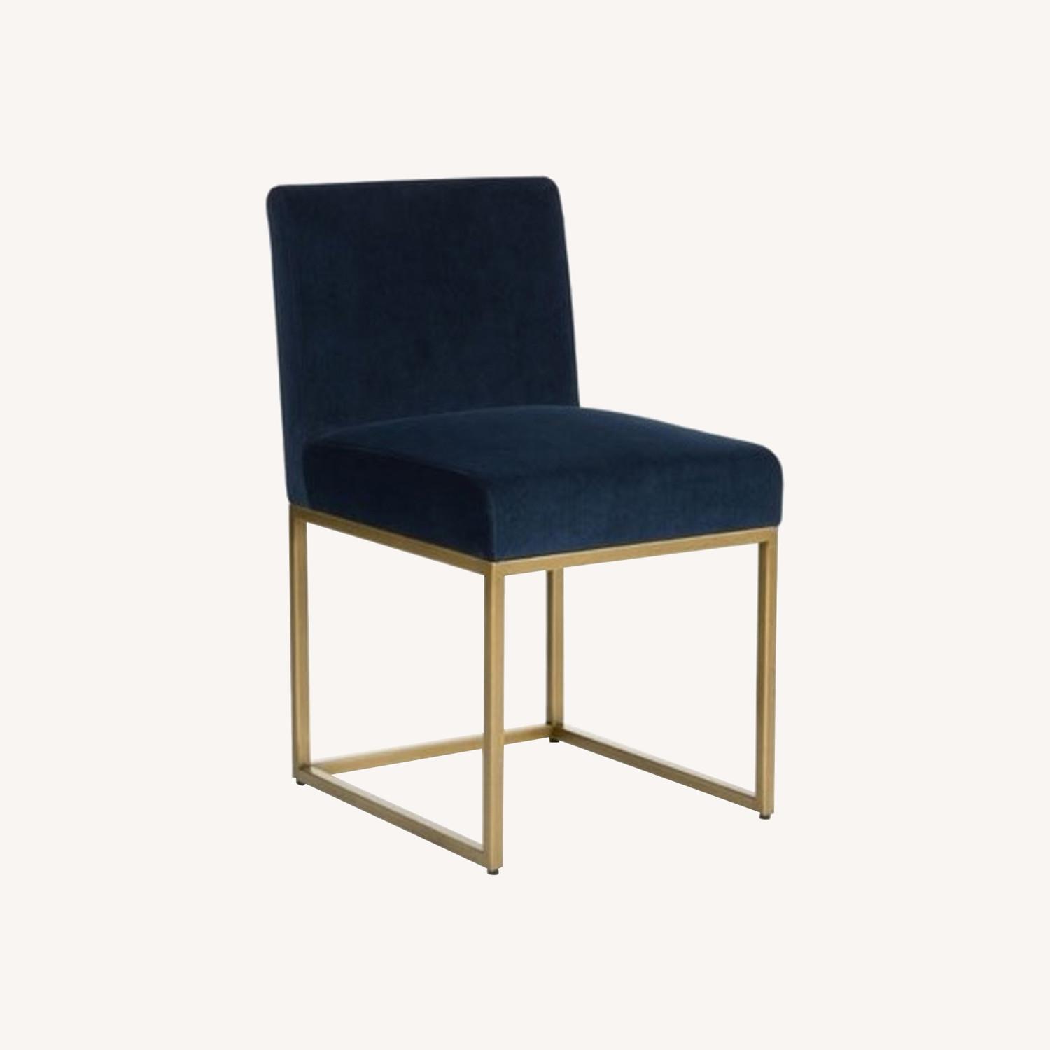 Article Oscuro Blue Velvet Dining Chairs - image-0