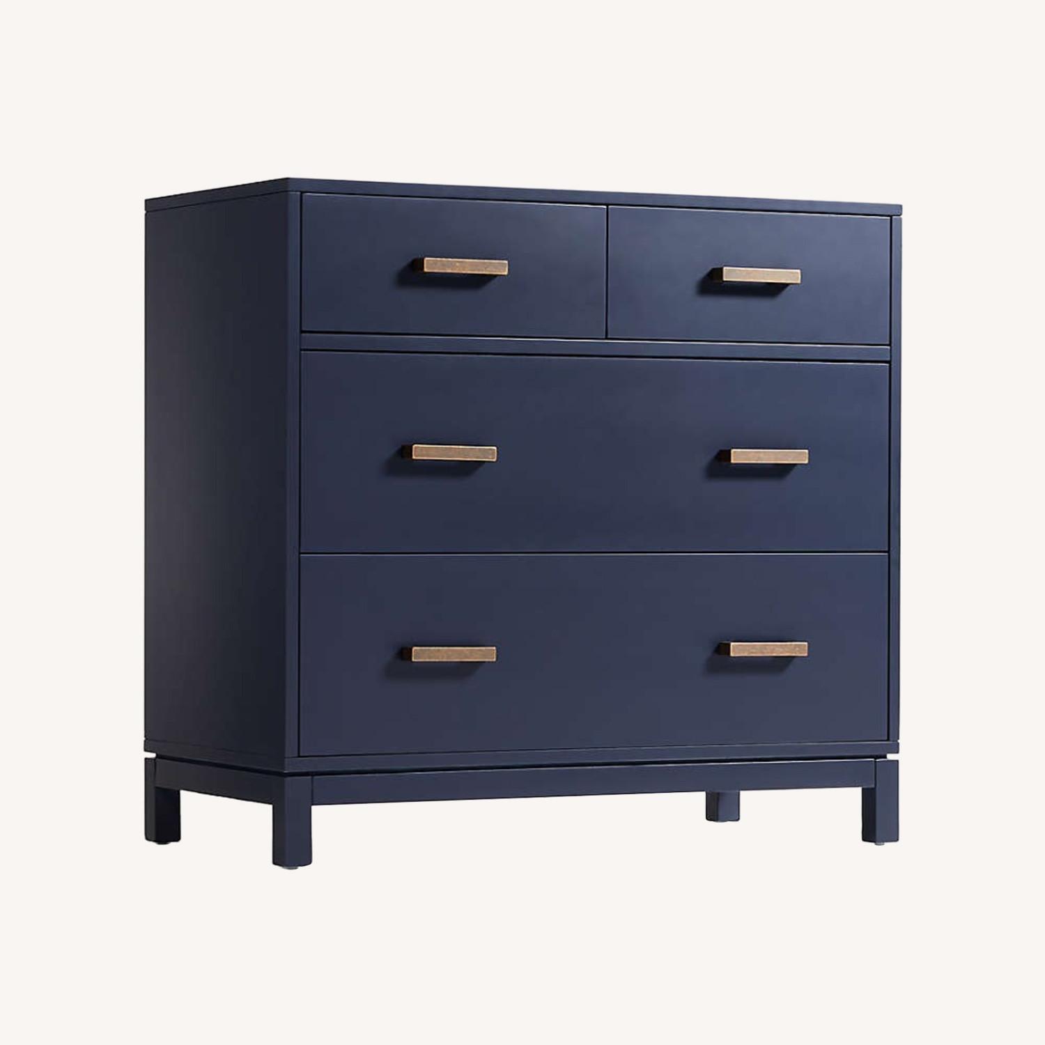 Crate & Kids Parke Navy Blue Wood 4-Drawer Dresser - image-0