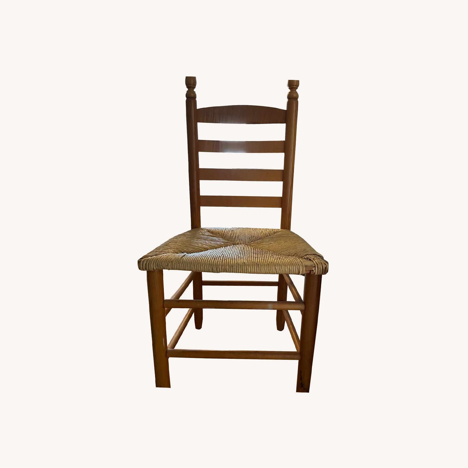 Natural Wood Ladder Back Dining Chairs - image-0