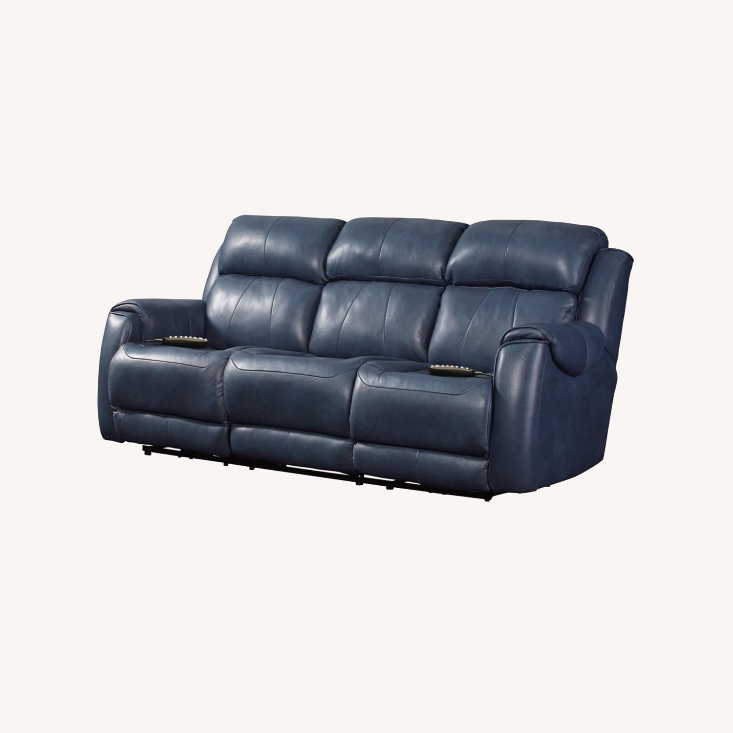 3 Seater Leather Recliner Sofa - image-0