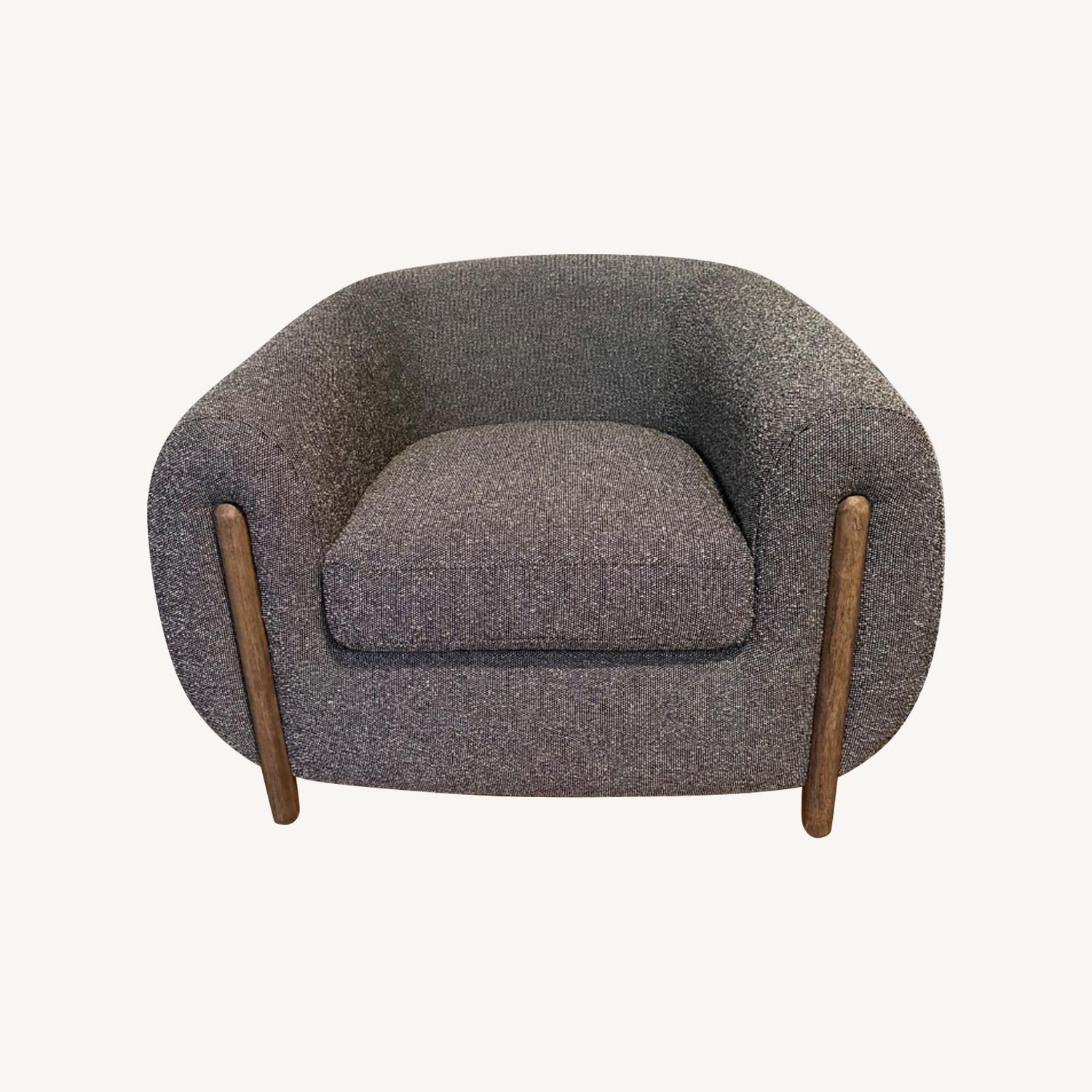 Crate & Barrel Nora Grey Tub Chair - image-0