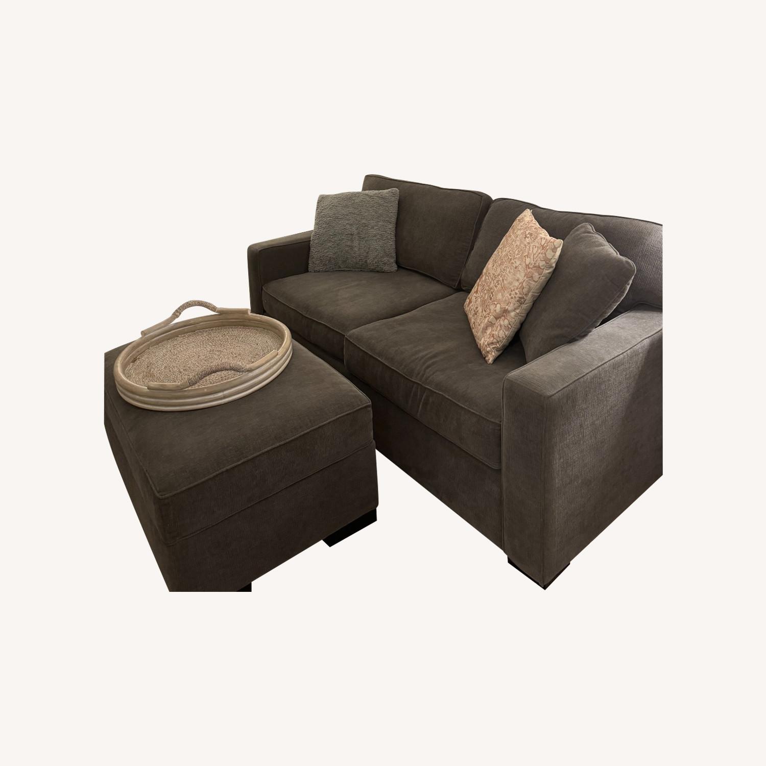 Sleeper Sofa with Rolling Storage Ottoman - AptDeco